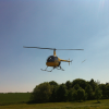 R22 on approach to garden