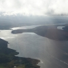Aerial view of Scottish lakes