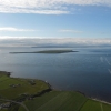 View of Stroma from R44 Cockpit