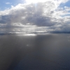 Sea View with sun and clouds
