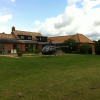 R22 in garden of country house