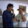 Helicopter pilot in India on the phone
