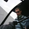 R44 pilot in cockpit